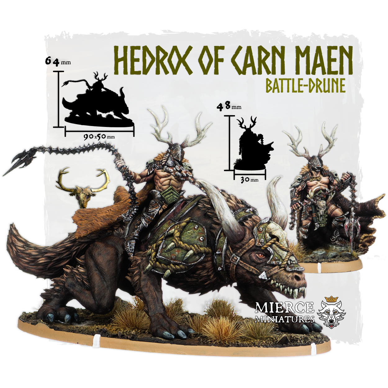Hedroc of Carn Maen, Battle-Drune on Foot and on Hound-Margh