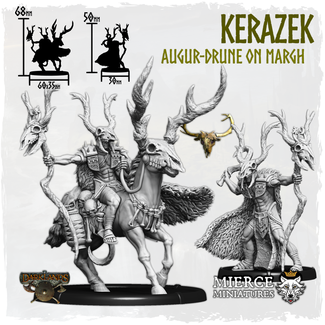Kerazek, Augur-Drune on Foot and on Margh