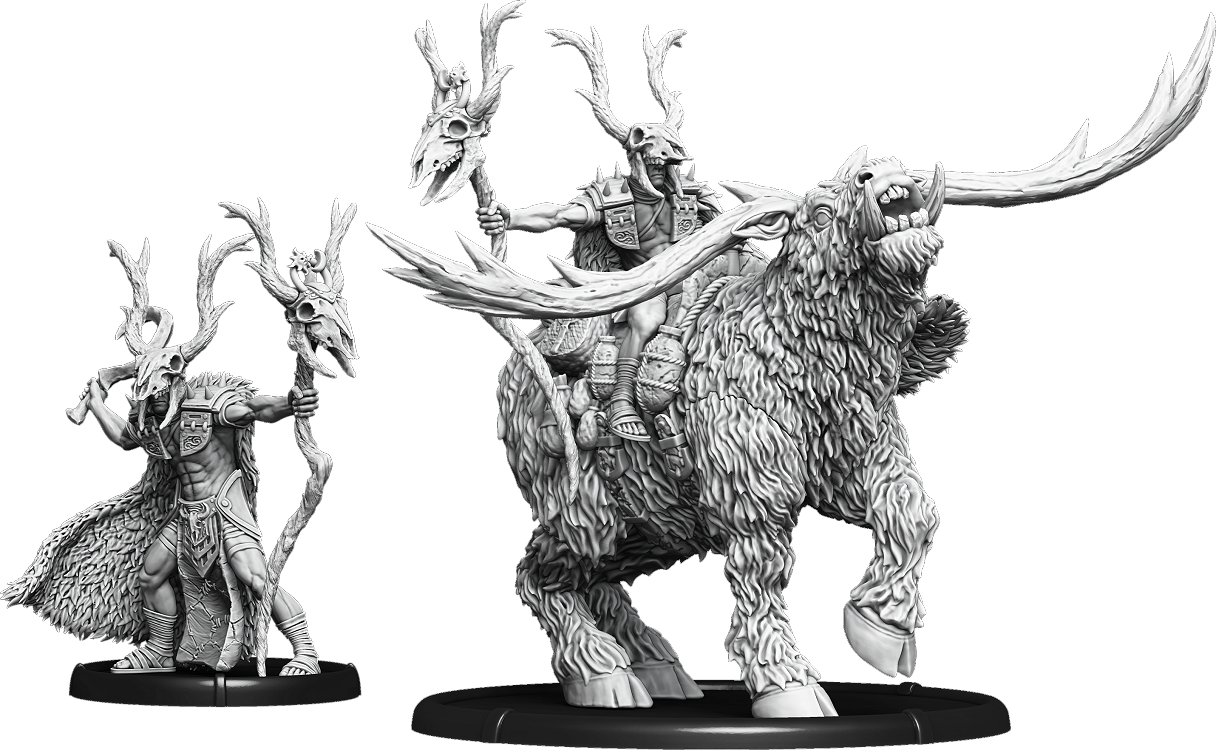 Kerazek, Augur-Drune on Foot and on Karnun-Beast