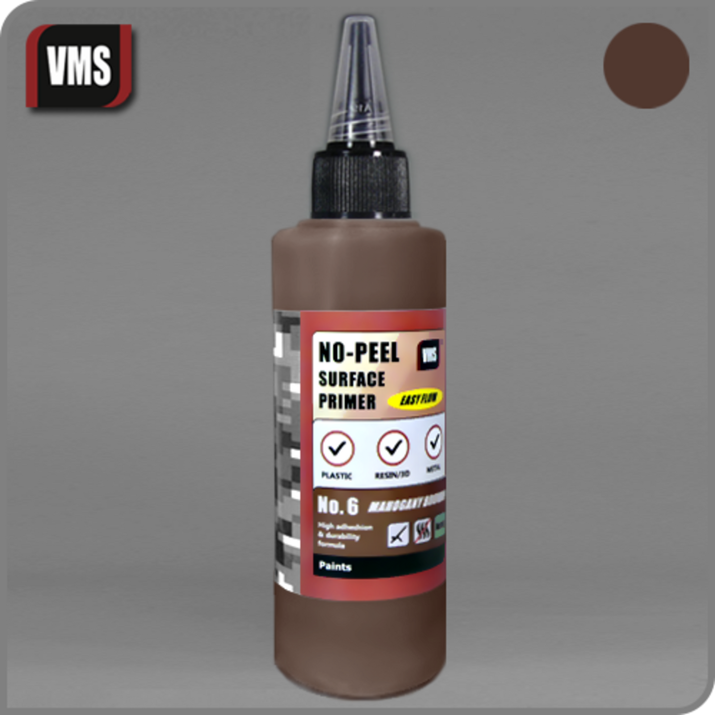 VMS No-Peel Primer Mahogany Brown (100ml)