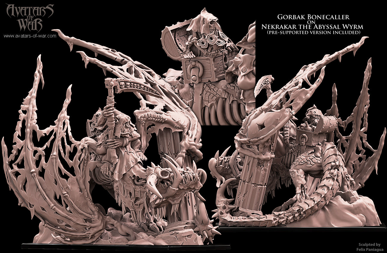 Orc Necromancer on Abyssal Wyrm