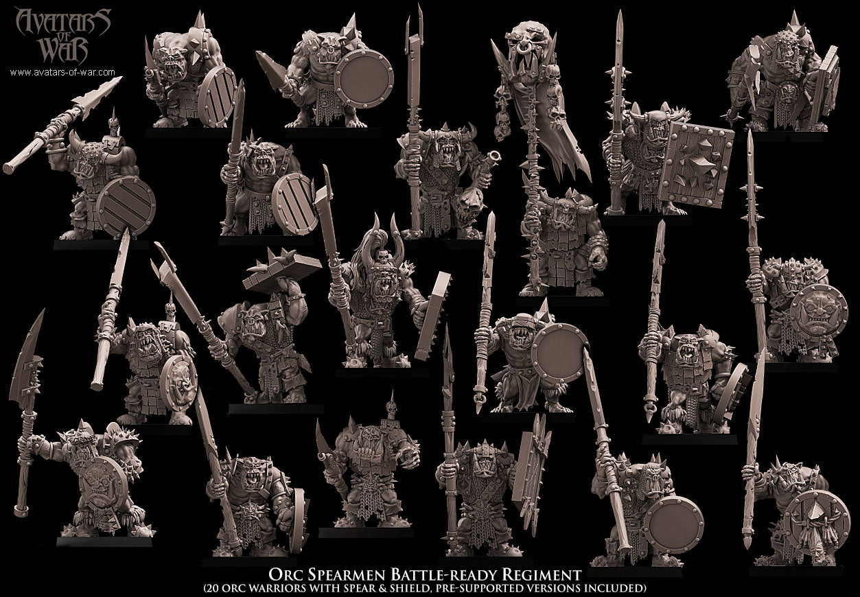 Orc Warriors with Spears Regiment