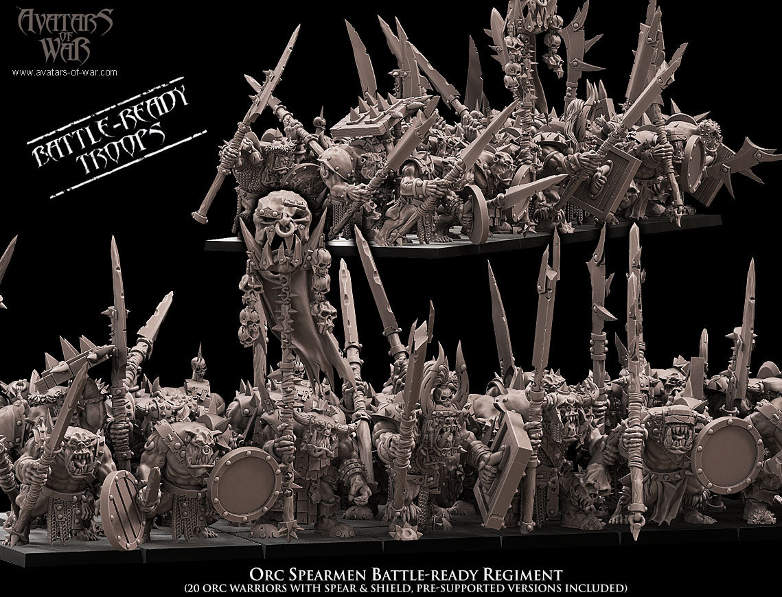 Orc Warriors with Spears Regiment