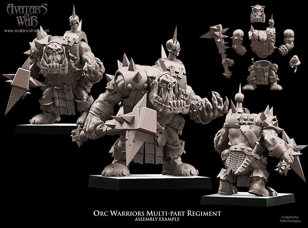 Shieldwall Orc Warriors with Cleavers Multi-Part Regiment