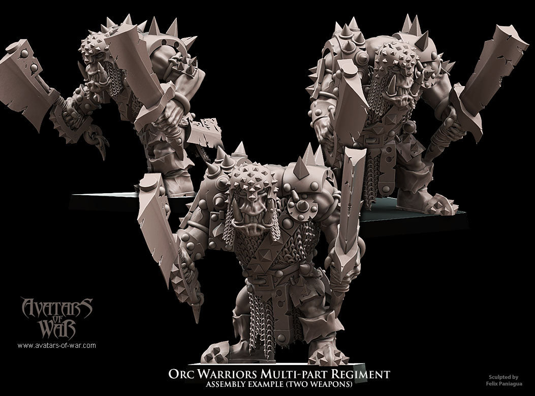 Orc Warriors with Two Weapons Multi-Part Regiment