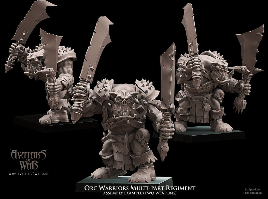 Orc Warriors with Two Weapons Multi-Part Regiment