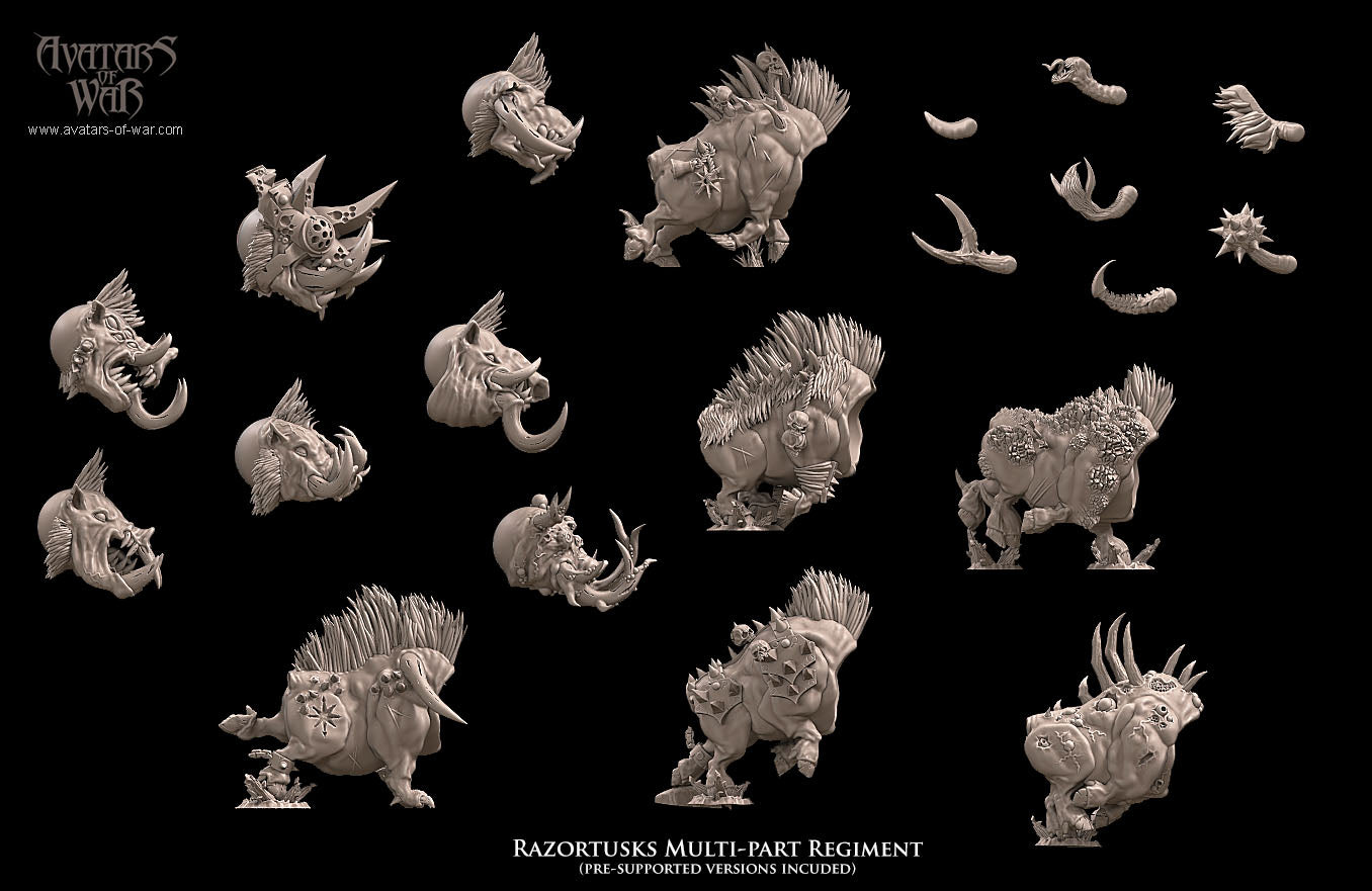 Razortusks Multi-Part Regiment