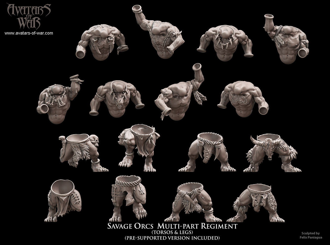 Savage Orc Multi-Part Regiment