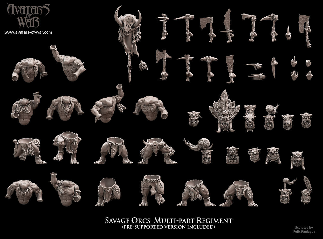 Savage Orc Multi-Part Regiment