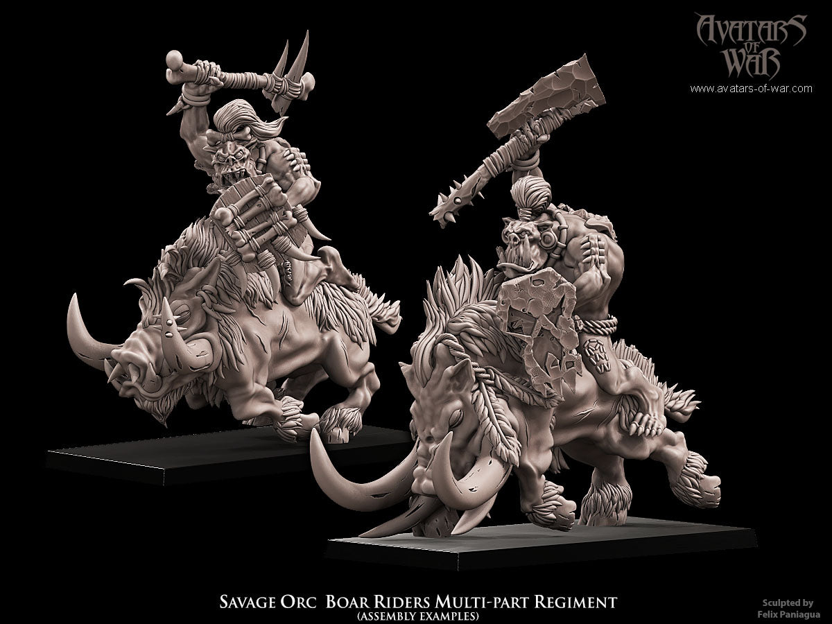Savage Orcs with Axes Boar Rider Regiment