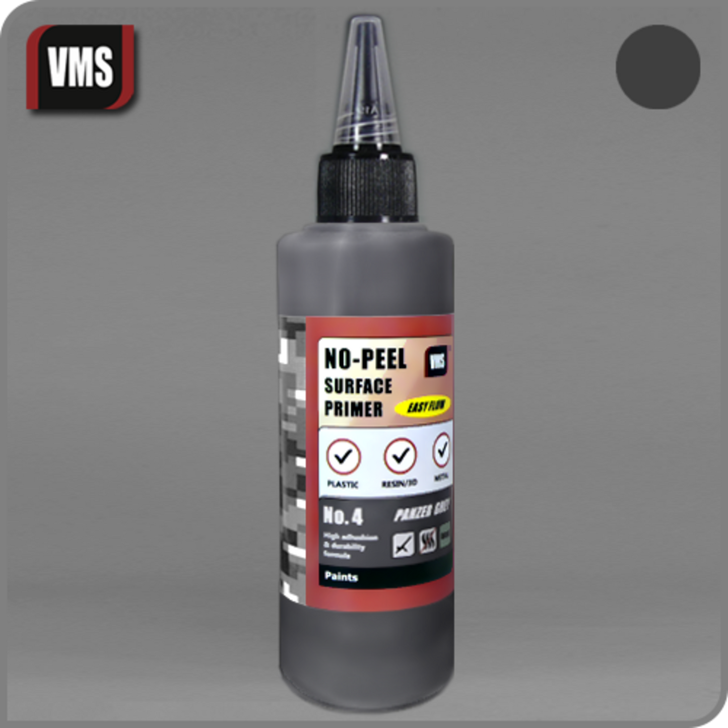 VMS No-Peel Primer Panzer Grey (100ml)