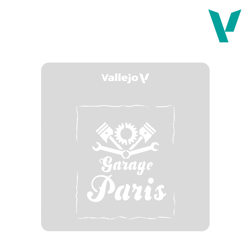 Vallejo Stencils 1/35 Vintage Garage Sign