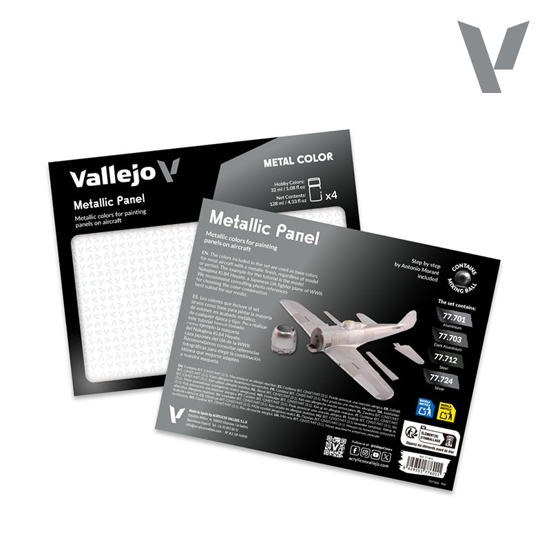 Vallejo Metal Color Metallic Panel Set