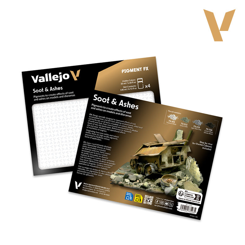 Vallejo Pigment FX Soot and Ashes Set