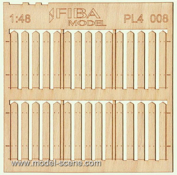Model Scene - PL4-008 - Medium Gapped Wooden Stockade Fence I