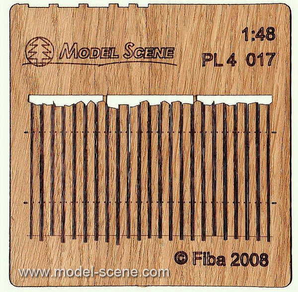 Model Scene - PL4-017 - Medium Irregular Wooden Fence II