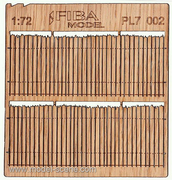 Model Scene - PL7-002 - Rough Cut Wooden Fence I