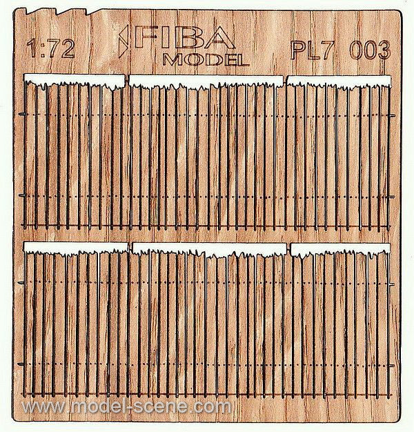 Model Scene - PL7-003 - Rough Cut Wooden Fence II