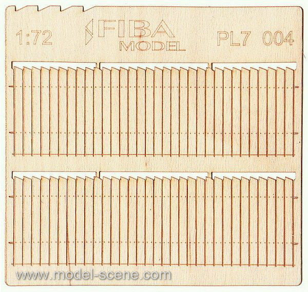 Model Scene - PL7-004 - Saw Tooth Wooden Fence