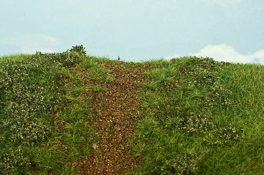 Model Scene - F542 - Grass Mat with Dirt Track in Early Summer (18x28cm)