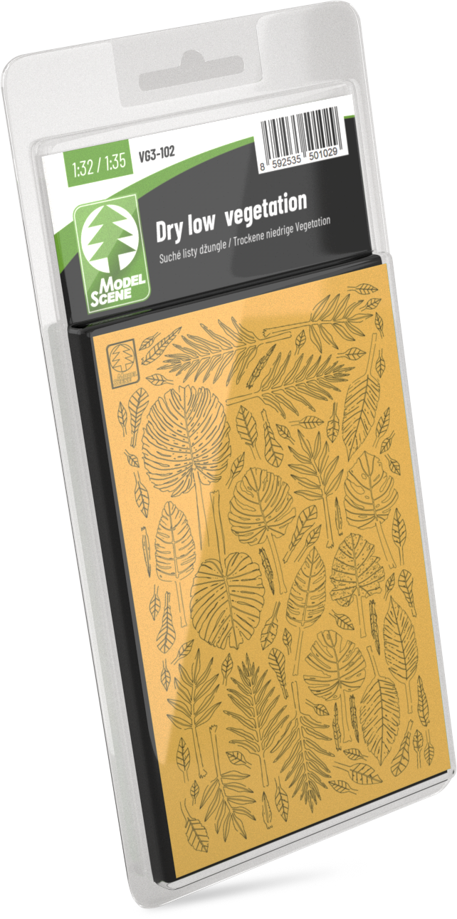 Model Scene - VG3-102 - Dry Low Jungle Vegetation