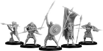 Freemen of Scīrbrōc, Ceorl Unit (5x warriors w cmd) [half price]