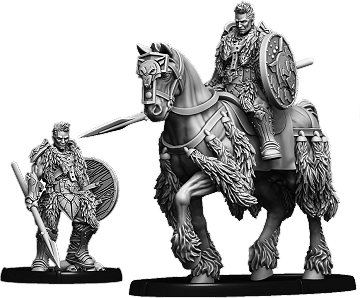 Shieldwall Berenulf Wulfshead, Cempa of Tamtun on Foot and on Horse