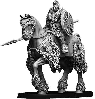 Shieldwall Berenulf Wulfshead, Cempa of Tamtun on Horse
