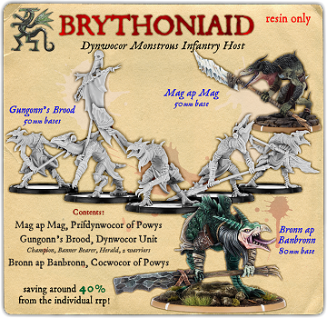 Brythoniaid Dynwocor Monstrous Infantry Starter Host [2 for 1]