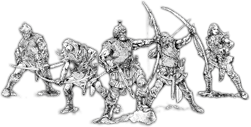 Bowmen of Cantwarebarg, Jutboḡa Unit (5x warriors w cmd)