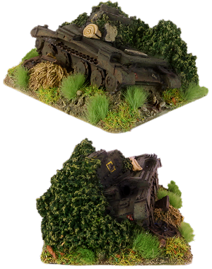 Pro-Painted British Wrecked Cruiser Mk III (A13) (Battle of France) Objective Marker