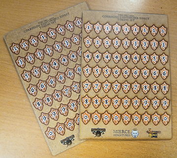 Darklands Corrosion Numbered Continuous Effect Tokens Set