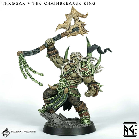 Throgar, the Chainbreaker King with axe