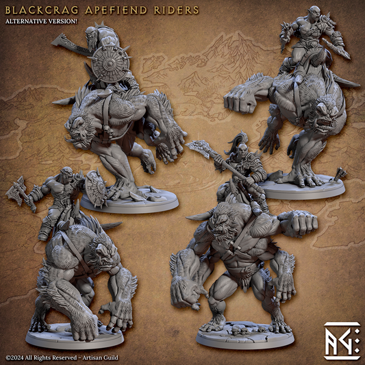 Bald Blackcrag Apefiend Riders (4x warriors)