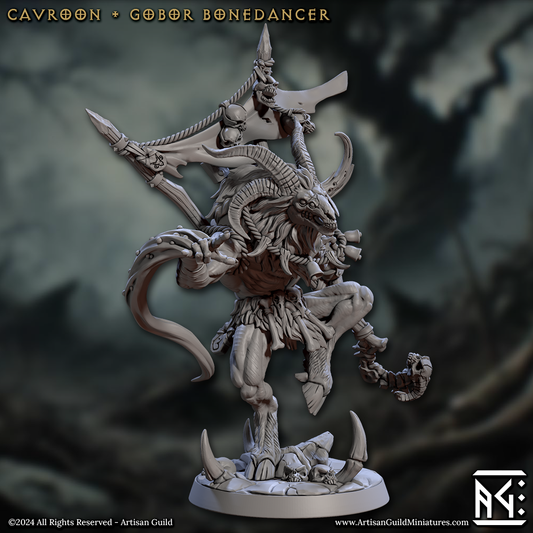 Cavroon the Gobor Bonedancer with scenic base