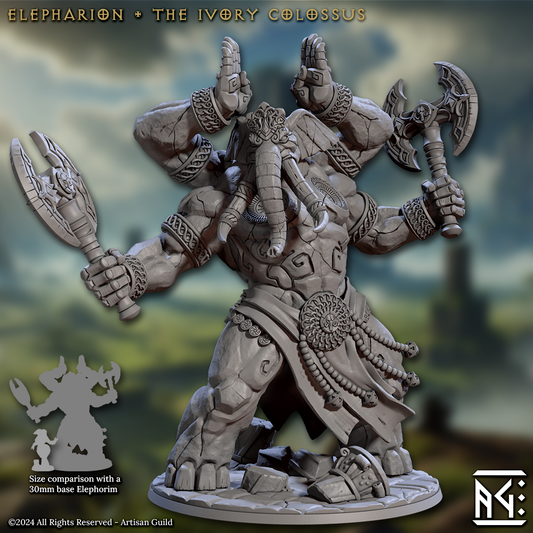 Elepharion the Ivory Colossus with scenic base