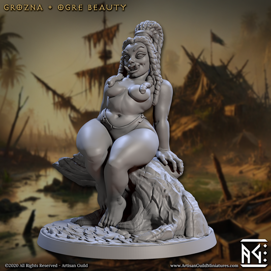 Grozna the Ogre Marauder Beauty with scenic base