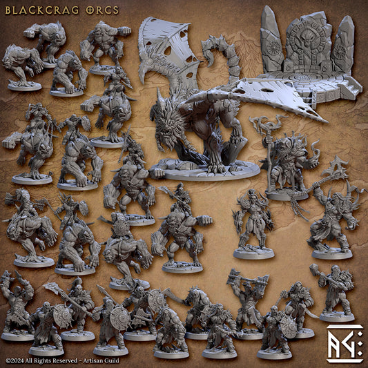 Blackcrag Orcs Battle Set with scenic bases