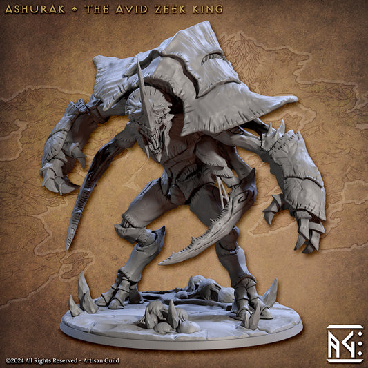 Ashurak the Avid Zeek King with scenic base