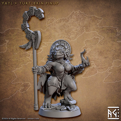 Yatl the Turtlekin Beauty with scenic base