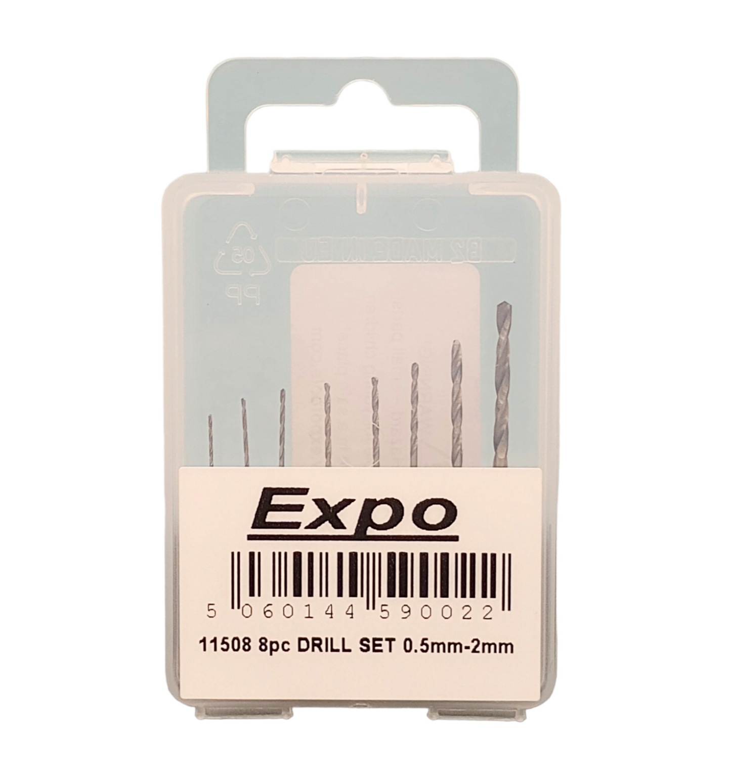 Expo Tools 8pc HSS Twist Drill Bit Set (0.5-2mm)