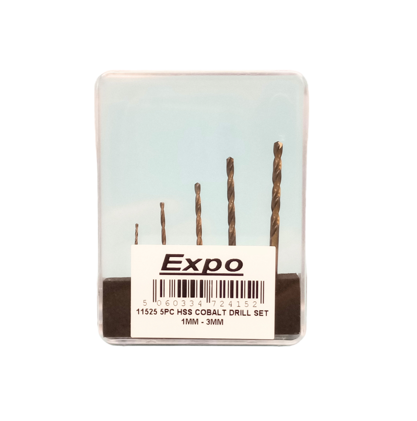 Expo Tools 5pc HSS Cobalt Twist Drill Bit Set (1-3mm)