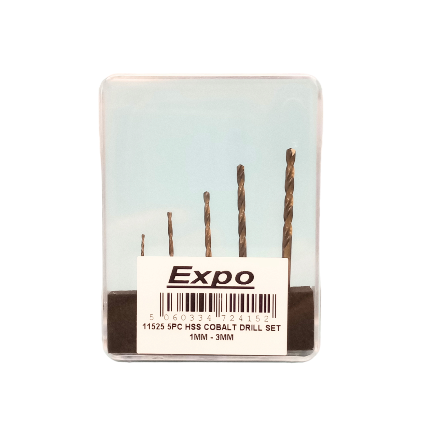 Expo Tools 5pc HSS Cobalt Twist Drill Bit Set (1-3mm)