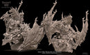 Black Orc Warlord on Wyvern with Bare Head and Great Axe