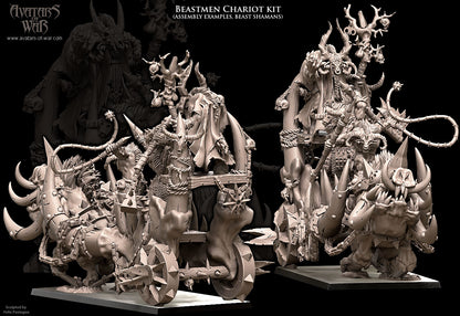 Beastmen Shaman I on Razortusk Chariot