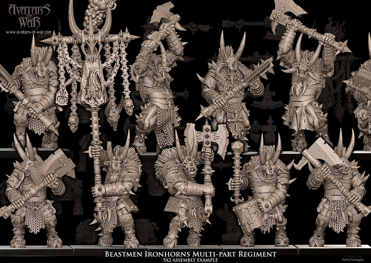Beastmen Ironhorns Multi-Part Regiment (20x warriors)