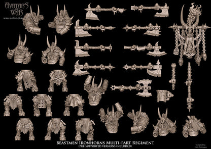 Beastmen Ironhorns Multi-Part Regiment (20x warriors)