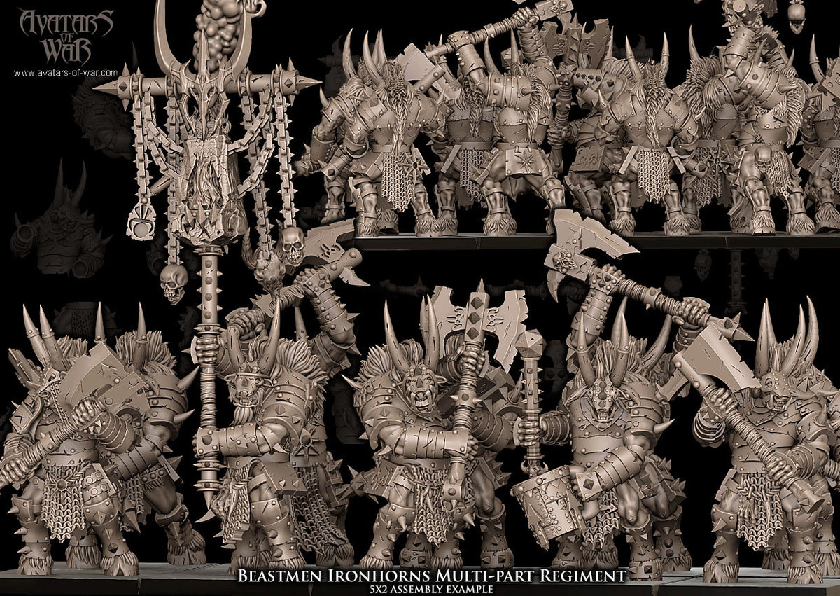 Beastmen Ironhorns Multi-Part Regiment (20x warriors)