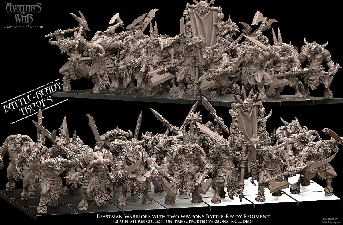 Beastmen with Two Weapons Regiment