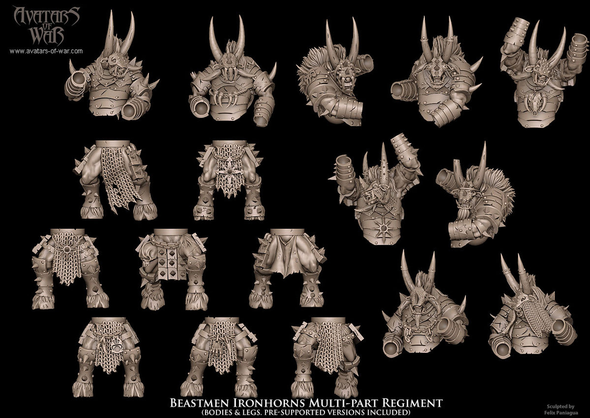 Beastmen Ironhorns Multi-Part Regiment (20x warriors)